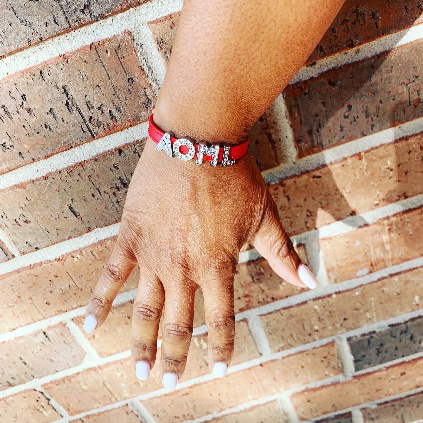 Delta Sigma Theta AOML Personalized Charm Bracelet