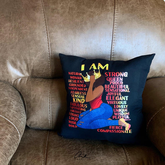 I Am - Black Pillow