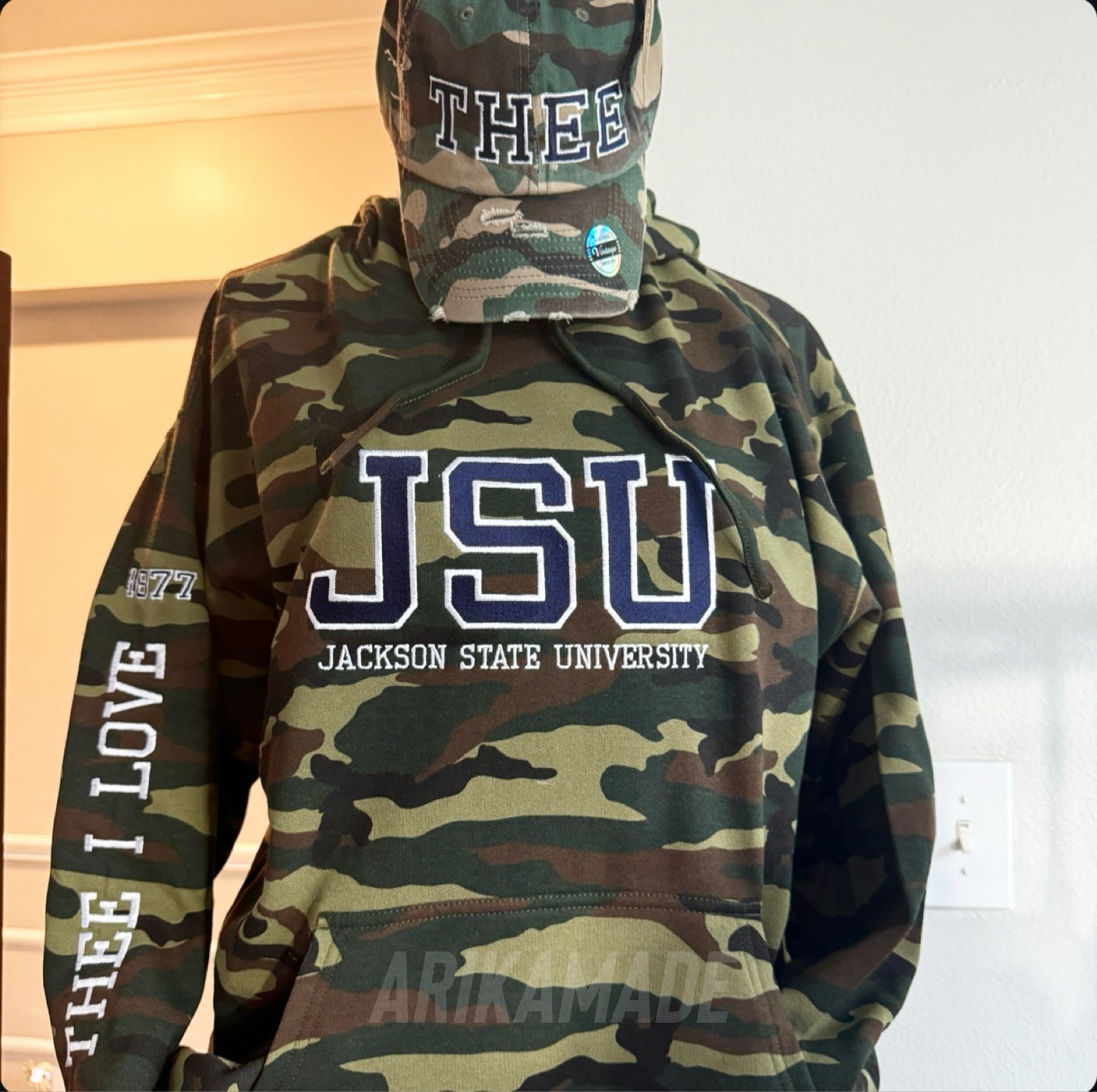 Jackson State University Embroidered THEE Camo Hat