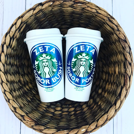 Zeta Personalized Starbucks Cups
