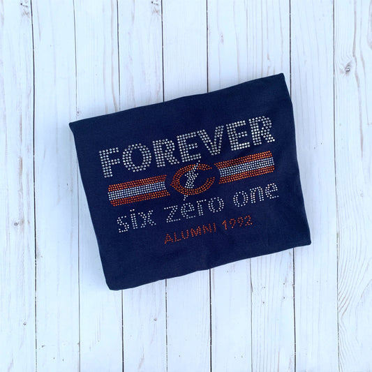 Forever Callaway Rhinestone Navy Shirt