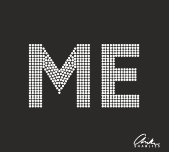 Me Rhinestone Black Shirt