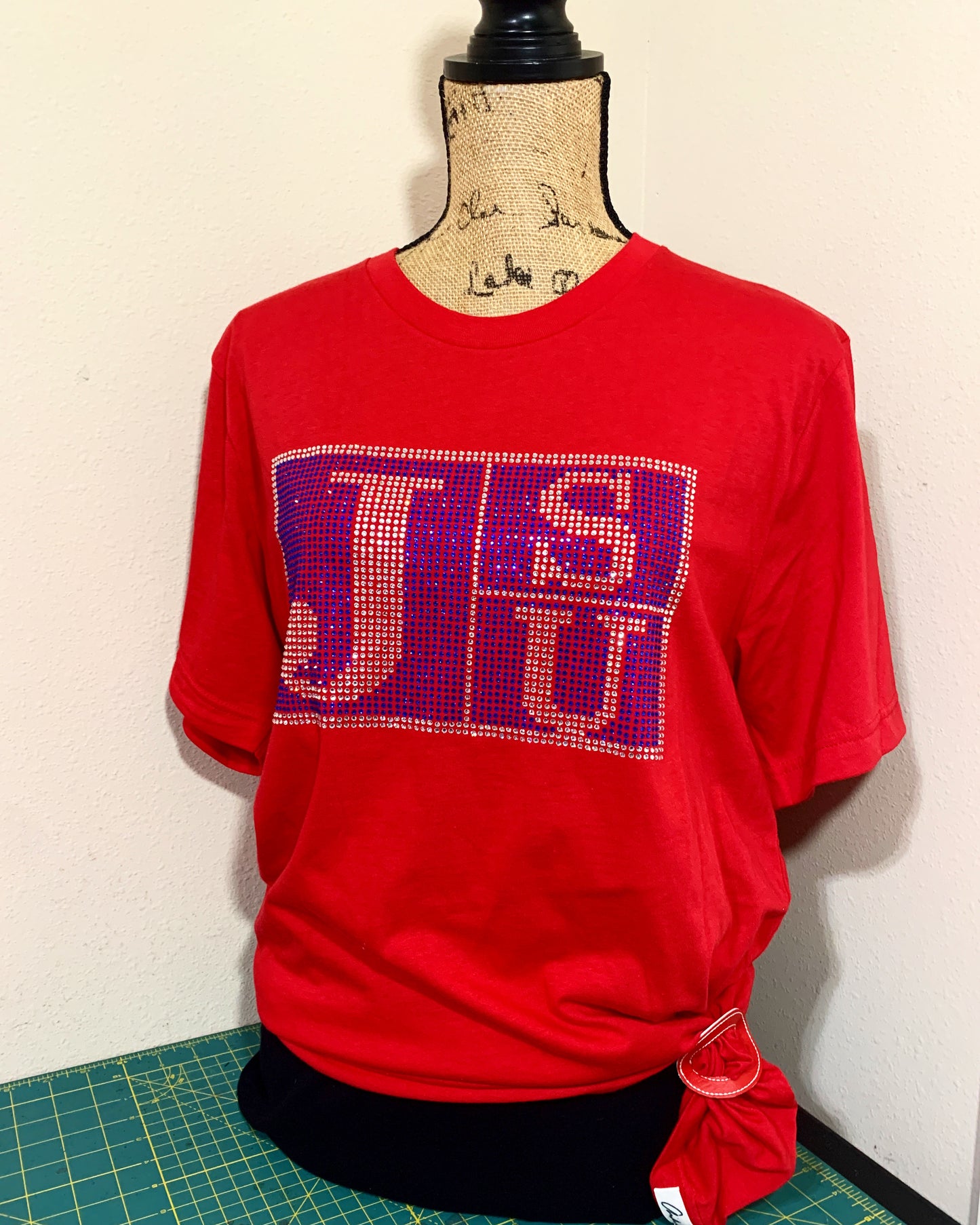 JSU Logo Rhinestone RED Shirt