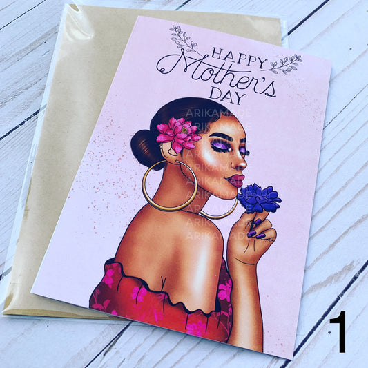 African American Greeting Cards - Mother's Day