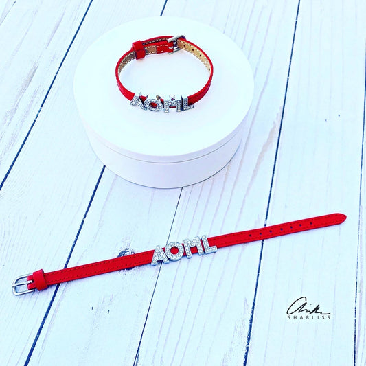 Delta Sigma Theta AOML Personalized Charm Bracelet