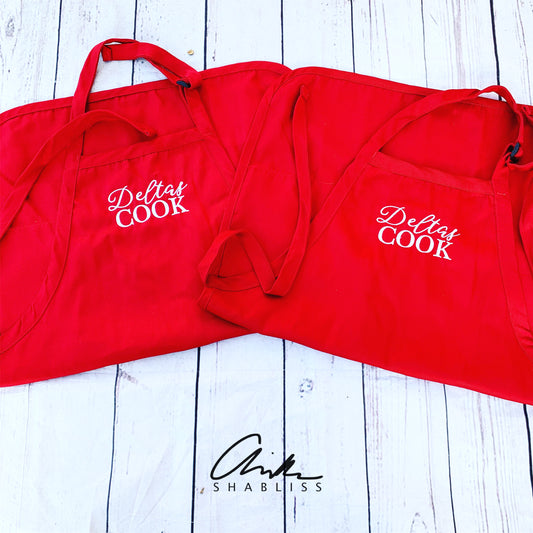 Delta Sigma Theta Red Deltas Cook Apron