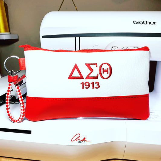 Delta Sigma Theta Red White Clutch