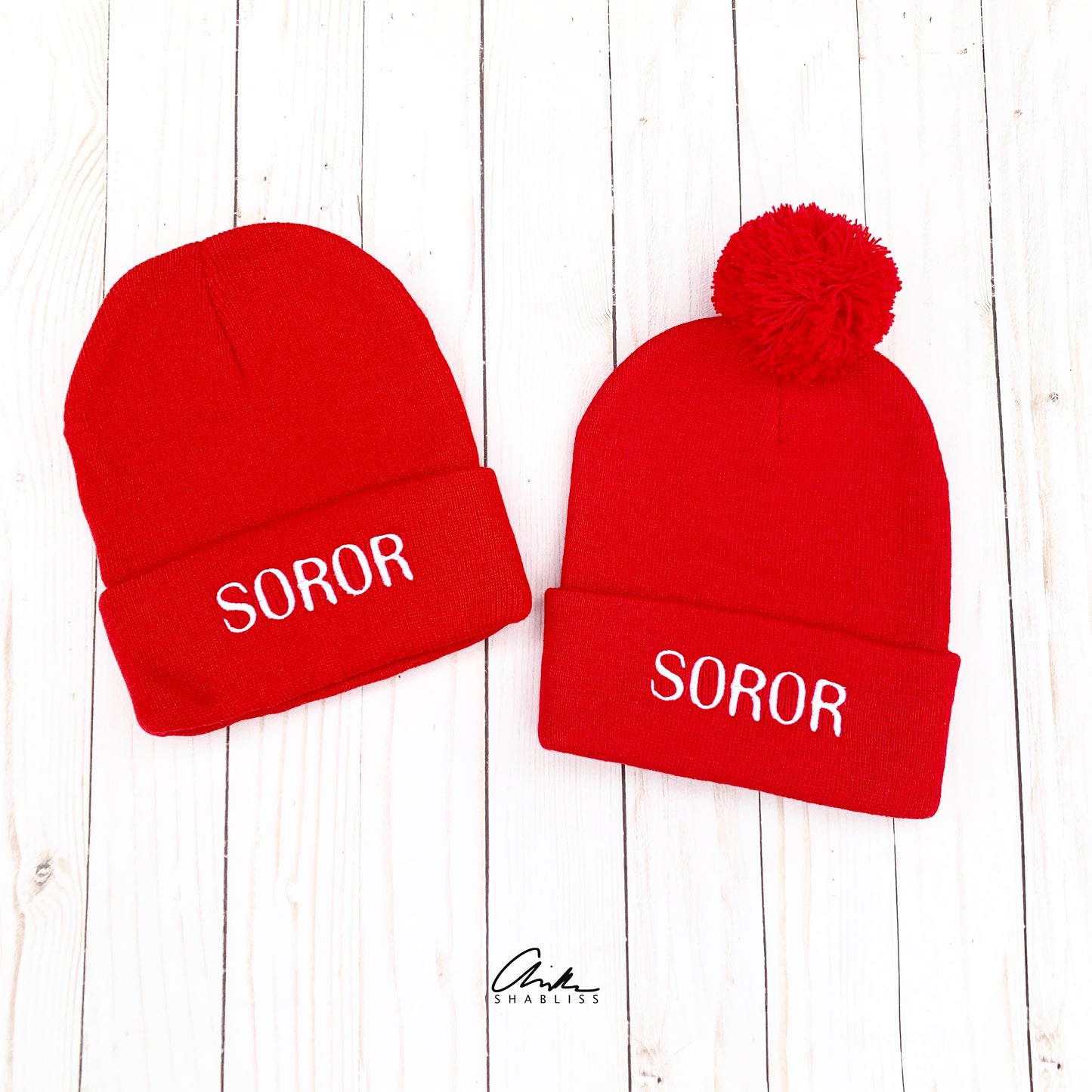 Embroidered Soror Red Delta Hat