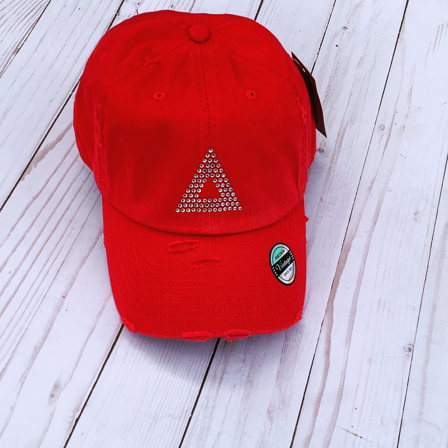 Delta Sigma Theta Sorority Rhinestone Red Hat