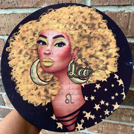 Black Woman Leo Mousepad
