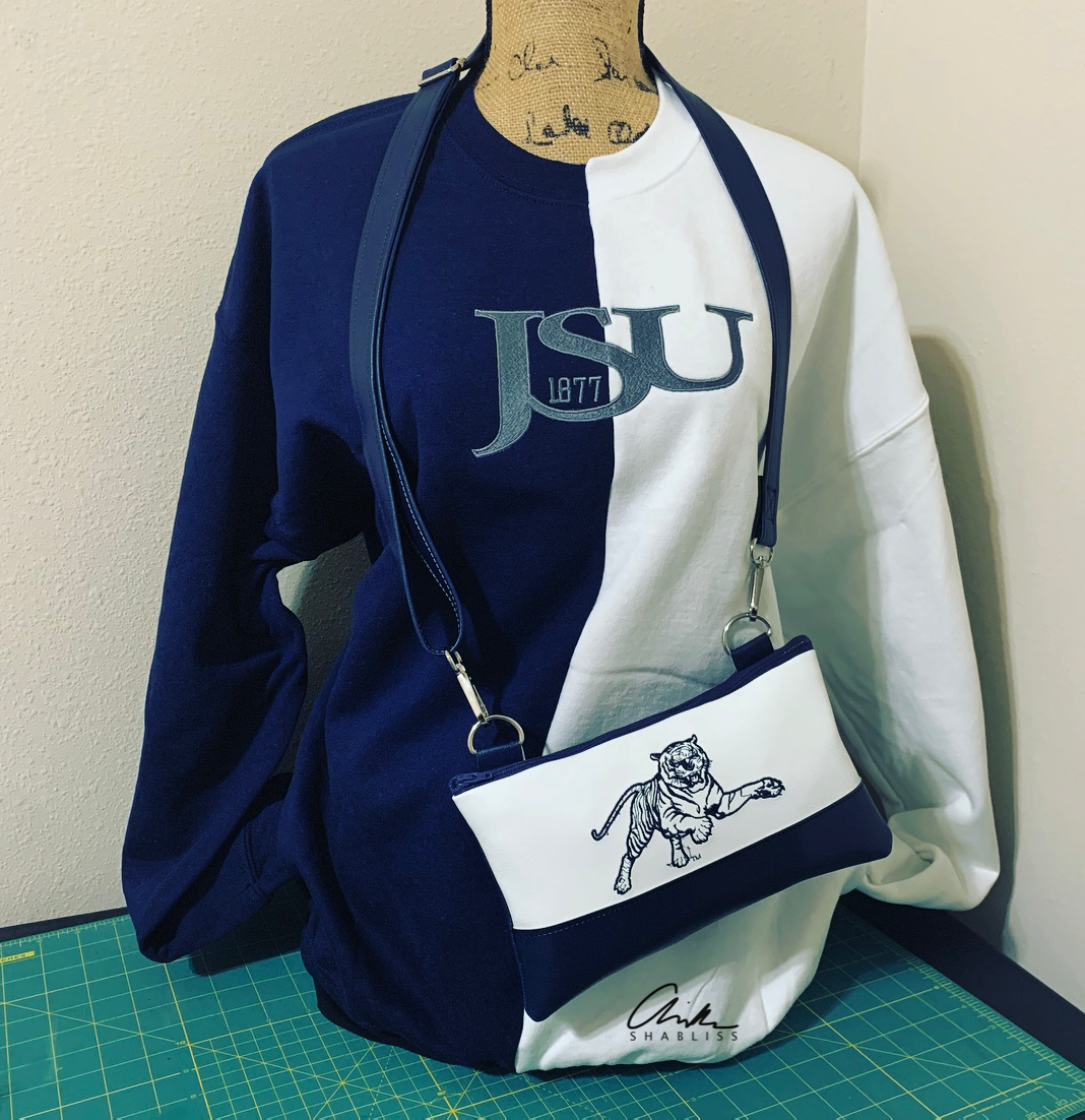 JSU 1877 Split White-Blue Sweatshirt