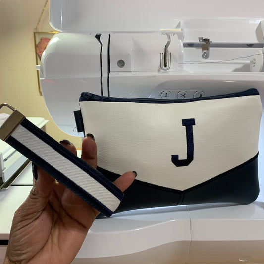 White and Blue JSU J Bag