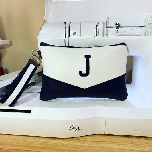 White and Blue JSU J Bag