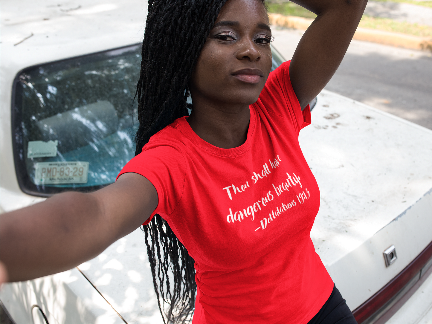 Delta Sigma Theta Red Thou Shall Have Dangerous Beauty Shirt