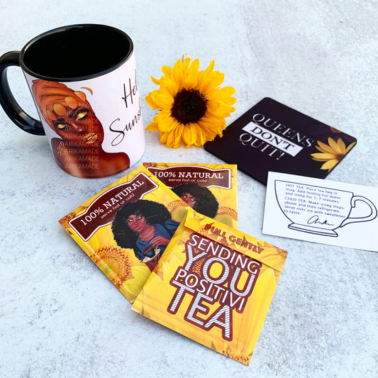 Black Woman Tea Mug Set