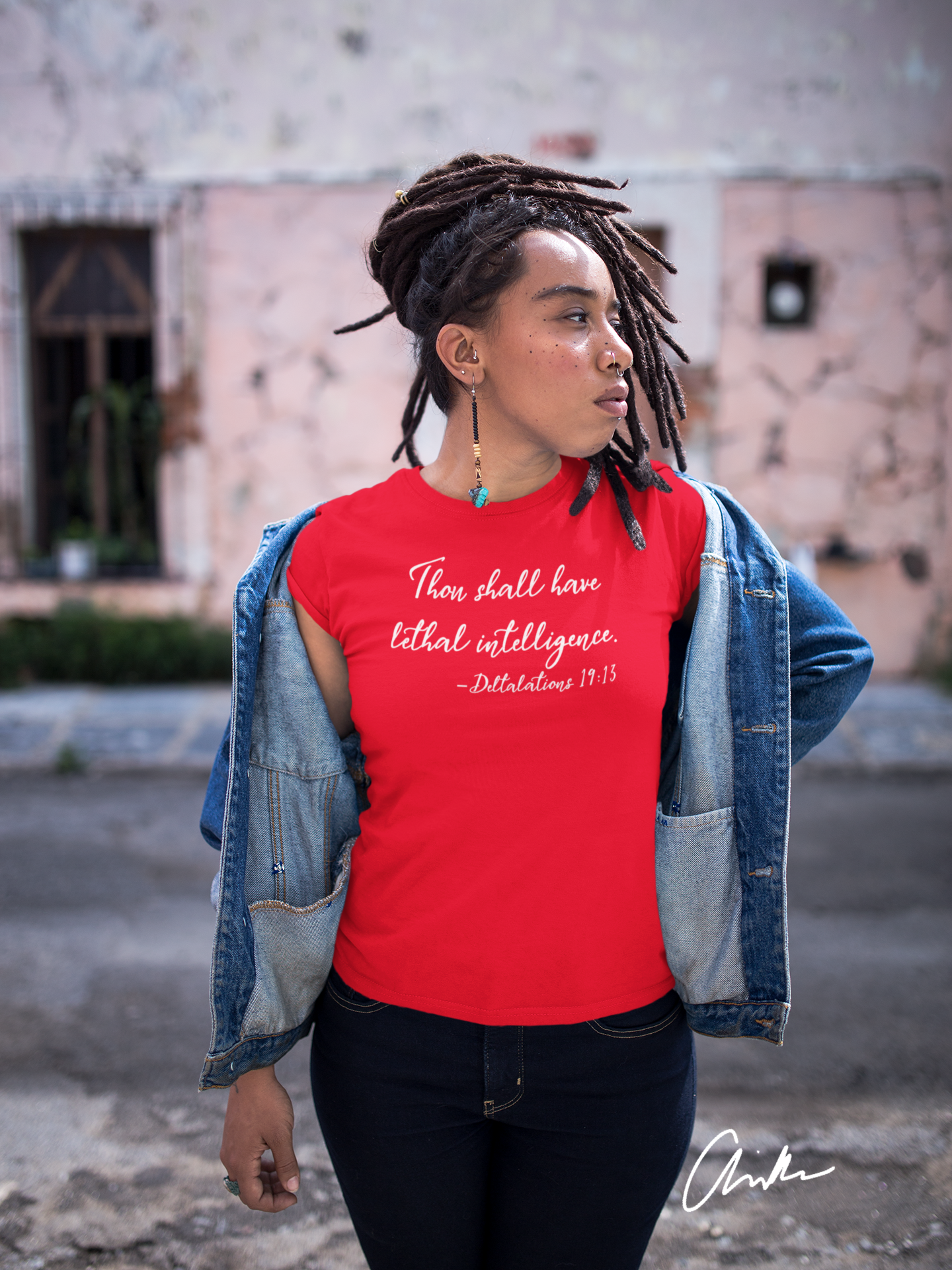 Delta Sigma Theta Red Thou Shall Have Lethal Intelligence Shirt