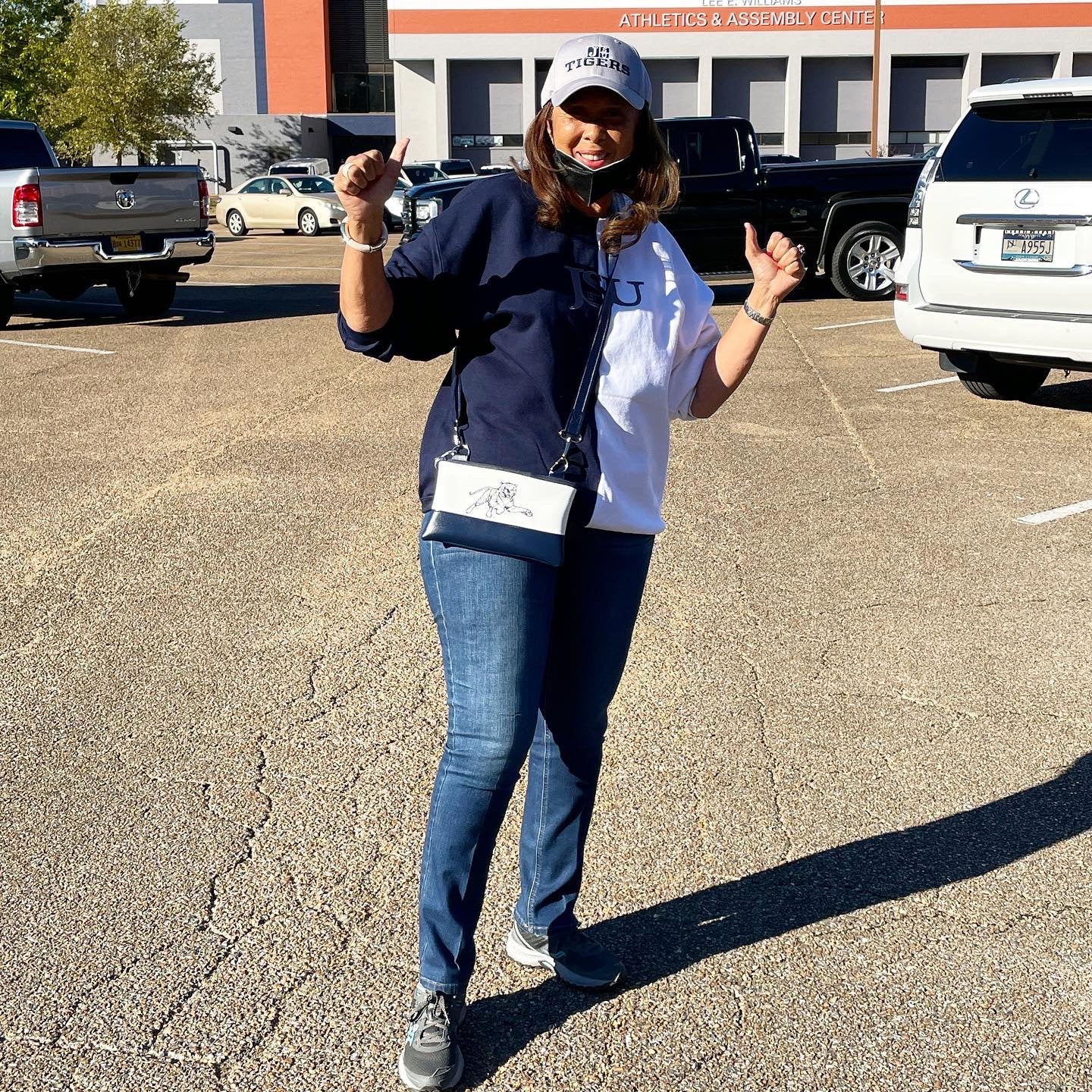 JSU 1877 Split White-Blue Sweatshirt